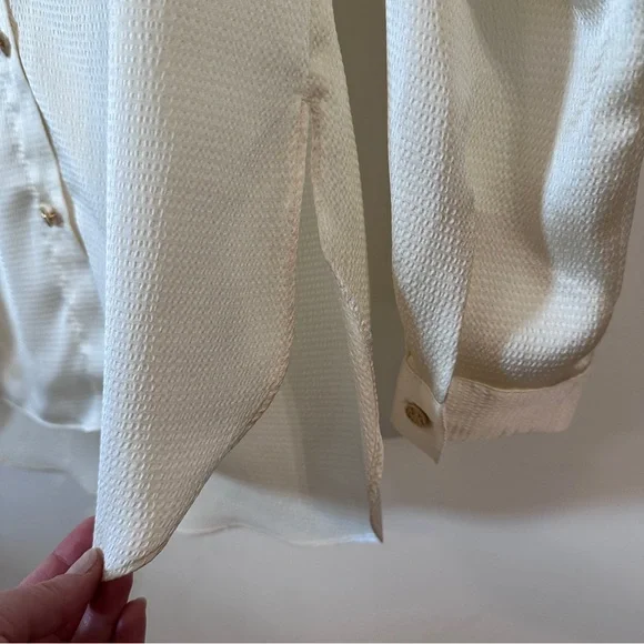 MICHAEL KORS | Women’s Long Sleeve Satin Button Down Shirt size Small - Picture 5 of 8